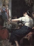 Diego Velazquez Detail of The Spinners or The Fable of Arachne oil painting on canvas
